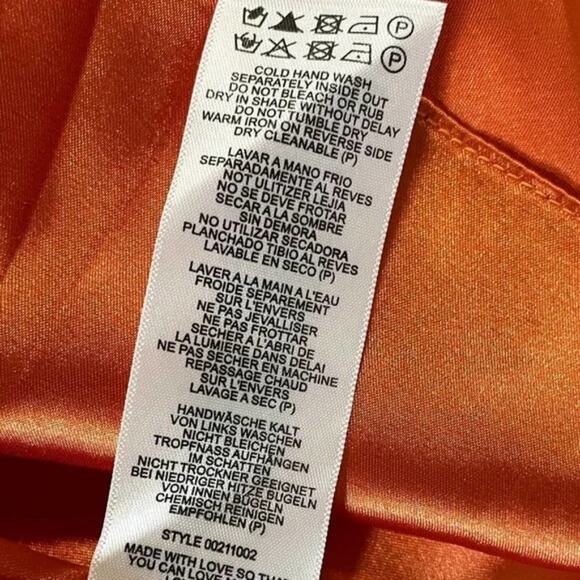 City Chic Dress Sassy V neck Orange Melon Cocktail Wedding Bridesmaid size XL 22 - Picture 9 of 13